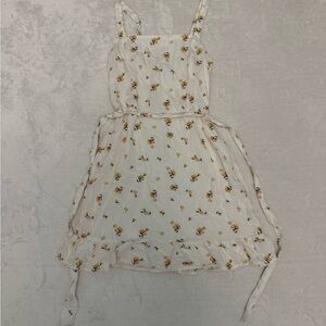 Hollister White Floral Smocked Dress